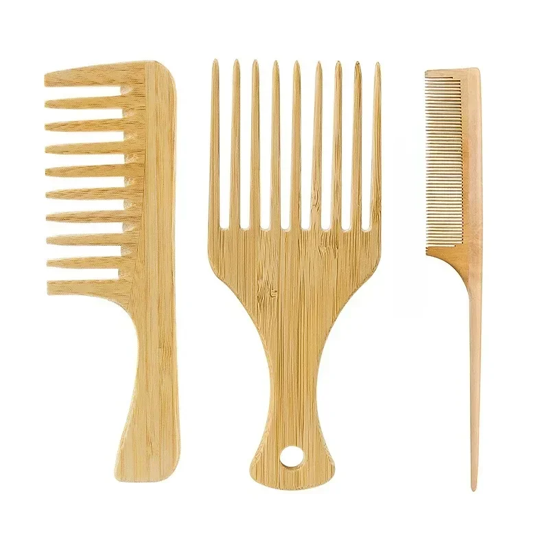 Bamboo Toothbrush - 1Pcs 천연 대나무 나무 머리 빗