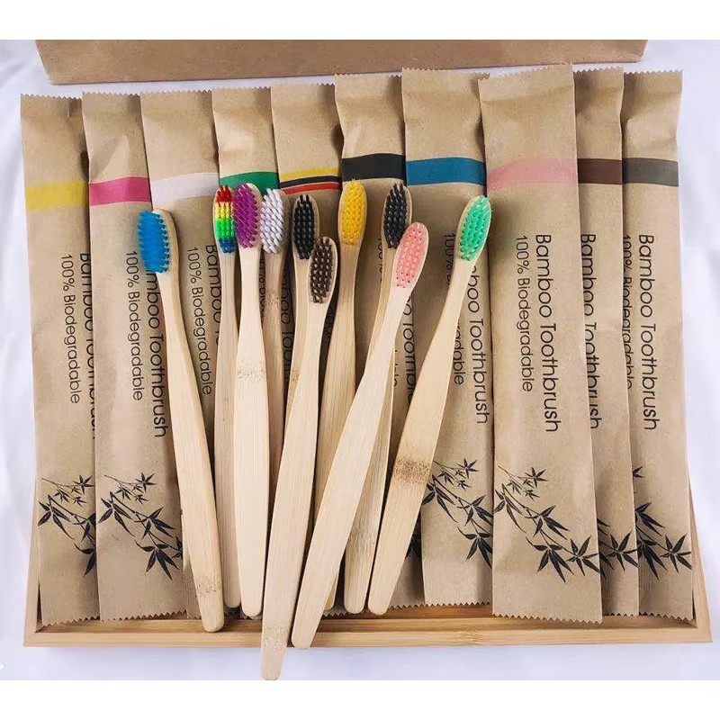 Bamboo Toothbrush - 5-30pcs 대나무 칫솔 부드러운 강모 칫솔