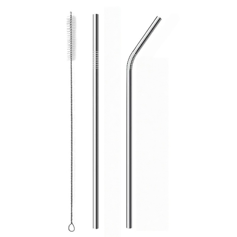 Reusable Straw - 3개 세트, 재사용 가능한 스테인리스 스틸