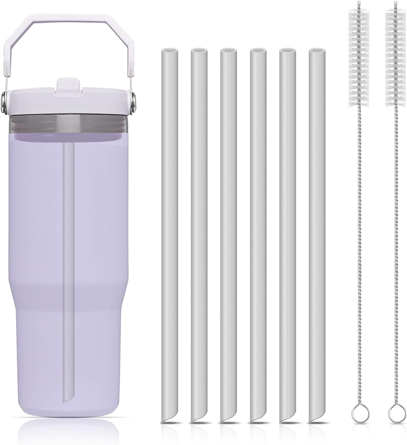 재사용 가능한 빨대 플라스틱 빨대, 청소 브러시 포함, - Reusable Straw 리뷰 및 가격