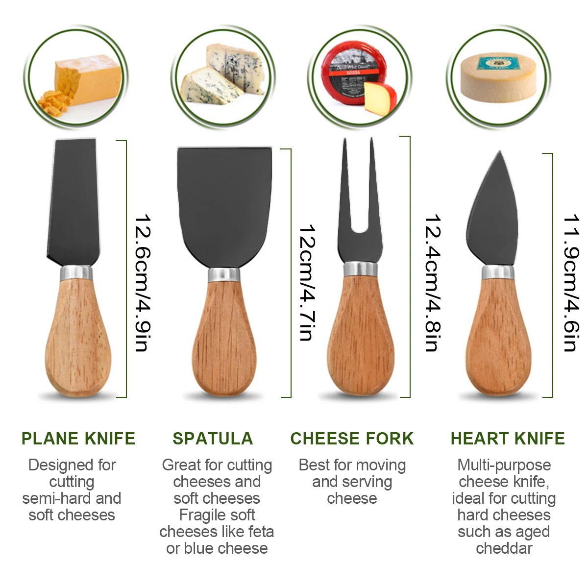 Charcuterie 보드 및 칼붙이용 치즈 칼 세트, - Bamboo Cutlery 리뷰 및 가격
