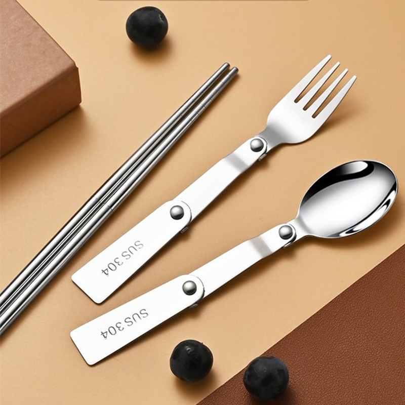 1PC/3PCS 스테인리스 스틸 휴대용 야외 식기 세트 - Bamboo Cutlery 리뷰 및 가격