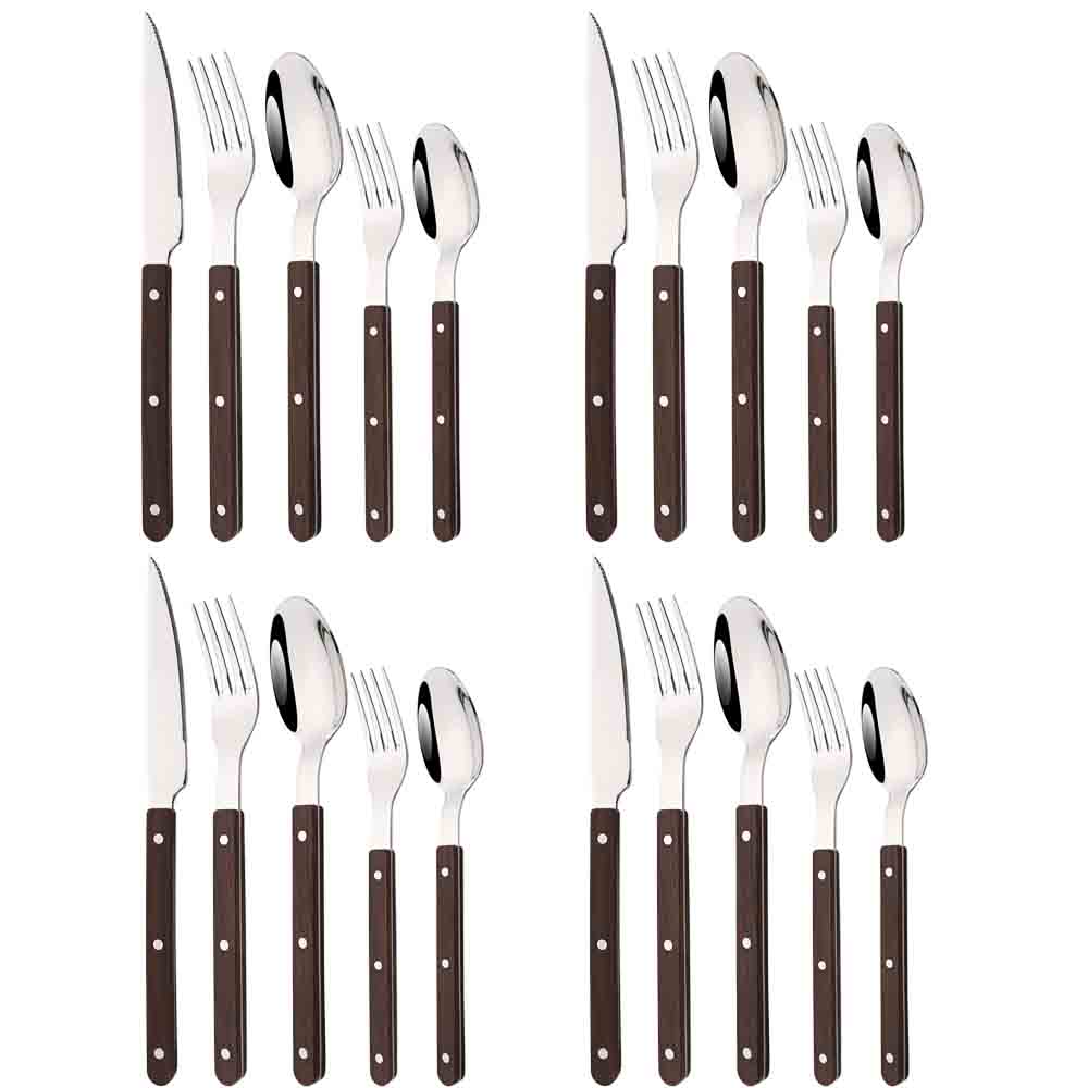 모조 목재 실버 식기 세트, 서양 나이프 포크 스푼 세 - Bamboo Cutlery 리뷰 및 가격